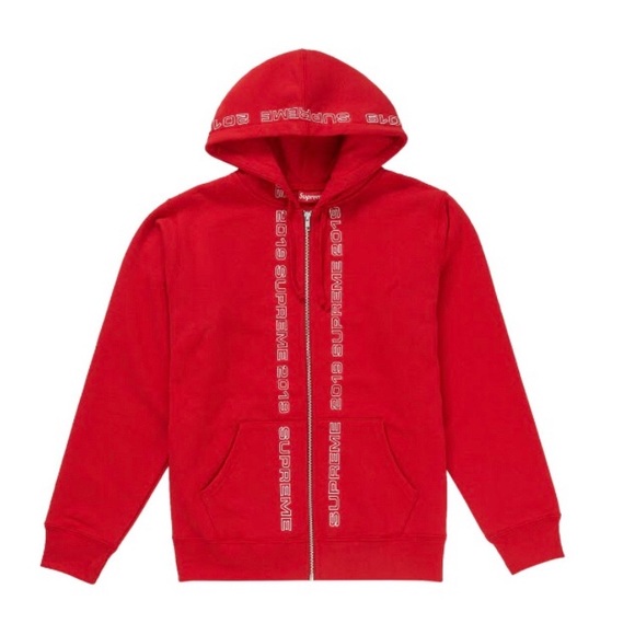 supreme topline zip up sweatshirt